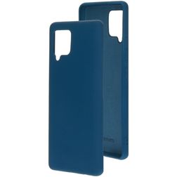 Mobiparts Samsung Galaxy A42 Siliconen Hoesje Backcover - Blueberry Blue