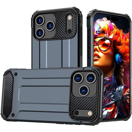 Mobigear Outdoor iPhone 17 Pro Max Hoesje Hardcase Backcover Shockproof - Marineblauw