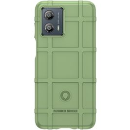 Mobigear Rugged Shield Motorola Moto G53 5G Hoesje Flexibel TPU Backcover Shockproof - Groen