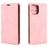 Mobigear Retro Slim iPhone 12 Pro Hoesje Bookcase Portemonnee - Roze