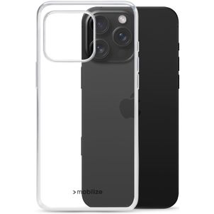 Mobilize Gelly Doorzichtig iPhone 16 Pro Max Hoesje Flexibel TPU Backcover - Transparant