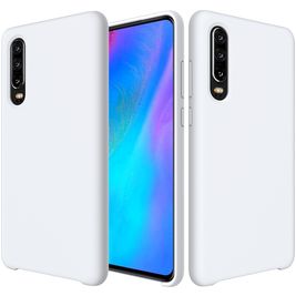 Mobigear Rubber Touch Huawei P30 Siliconen Hoesje Backcover - Wit Mobigear Rubber Touch Huawei P30 Siliconen Hoesje Backcover - Wit