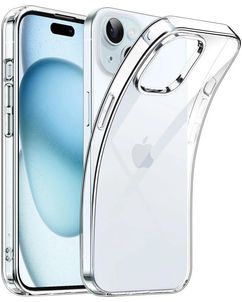 Mobigear Basics Doorzichtig iPhone 15 Hoesje Flexibel TPU Backcover - Transparant