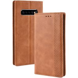 Mobigear Sensation Samsung Galaxy S10 Plus Hoesje Bookcase Portemonnee - Cognac
