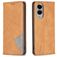 Mobigear Rhombus Slim Samsung Galaxy S25 Edge Hoesje Bookcase - Cognac