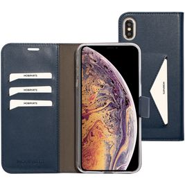 Mobiparts Classic Wallet iPhone XS Max Hoesje Bookcase Portemonnee - Blauw