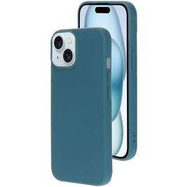 Mobiparts iPhone 15 Siliconen Hoesje Backcover - Blueberry Blue