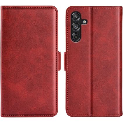 Mobigear Slim Magnet Samsung Galaxy M55 Hoesje Bookcase Portemonnee - Rood