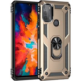 Mobigear Armor Ring Motorola Moto G50 Hoesje Hardcase Backcover Shockproof met Ringhouder - Goud