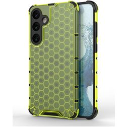 Mobigear Honeycomb Samsung Galaxy S24 Plus Hoesje Hardcase Backcover Shockproof - Groen