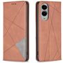 Mobigear Rhombus Slim Samsung Galaxy S25 Edge Hoesje Bookcase - Bruin