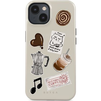 Burga Tough iPhone 15 MagSafe Hoesje Hardcase Backcover Shockproof - Oat Milk Please