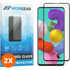 Mobigear Premium Samsung Galaxy A51 5G Glazen Screenprotector - Case Friendly - Zwart (2-Pack)