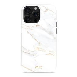 MIO iPhone 16 Pro MagSafe Hoesje Hardcase Backcover - White Marble