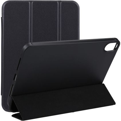 Mobigear Tri-Fold Gel iPad Mini 7 (2024) Hoes TPU,Kunstleer Bookcase - Zwart