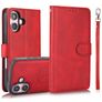 Mobigear Wallet iPhone 16 Plus Hoesje Uitneembare 2in1 Bookcase Portemonnee - Rood