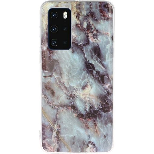 Mobigear Marble Huawei P40 Hoesje Flexibel TPU Backcover - Grijs