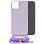 Mobilize Lanyard Gelly iPhone 15 Plus Flexibel TPU Hoesje met koord - Pastel Purple