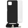 Mobilize Lanyard Gelly Samsung Galaxy A22 5G Flexibel TPU Hoesje met koord - Zwart