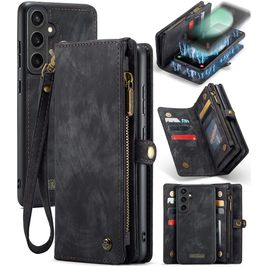 Caseme 008 Samsung Galaxy S23 FE Hoesje Uitneembare 2in1 Bookcase Portemonnee - Zwart