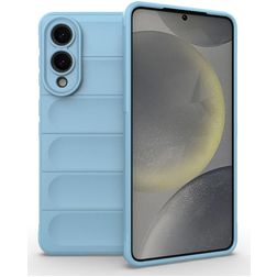 Mobigear Bumpy Samsung Galaxy S25 Edge Hoesje Flexibel TPU Backcover - Blauw