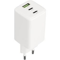 Mobiparts GaN Triple USB / USB-C Oplader Power Delivery 65W - Wit