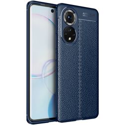 Mobigear Luxury HONOR 50 Hoesje Flexibel TPU Backcover - Blauw