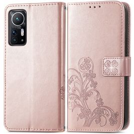 Mobigear Clover Xiaomi 12 Hoesje Bookcase Portemonnee - Roségoud