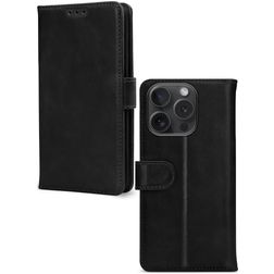 Mobilize Premium Gelly Wallet iPhone 15 Pro Hoesje Bookcase Portemonnee - Zwart