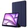 Mobigear Tri-Fold Gel iPad Air 13 Inch (2024) Hoes TPU,Kunstleer Bookcase + Stylus Houder - Donkerblauw