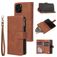 Mobigear Zipper iPhone 12 Pro Hoesje Bookcase Portemonnee - Bruin
