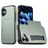 Mobigear Card iPhone 16 Plus Hoesje Hardcase Backcover Shockproof met Pasjeshouder - Groen