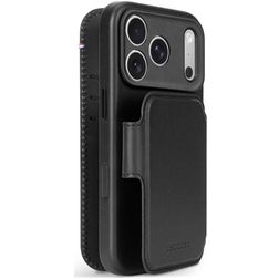 Decoded Detachable Wallet iPhone 18 Pro MagSafe Hoesje Echt Leer Uitneembare 2in1 Bookcase Portemonnee - Zwart