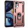 Mobigear Armor Ring Motorola Moto G22 Hoesje Hardcase Backcover Shockproof met Ringhouder - Roségoud