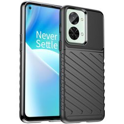 Mobigear Groove OnePlus Nord 2T 5G Hoesje Flexibel TPU Backcover - Zwart