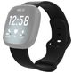 Mobigear Sport Dual Siliconen Fitbit Versa 3 Bandje Druksluiting - Zwart