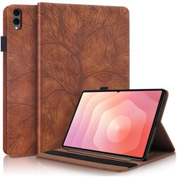 Mobigear Tree Samsung Galaxy Tab S11 Ultra Hoes Bookcase + Stylus Houder - Bruin