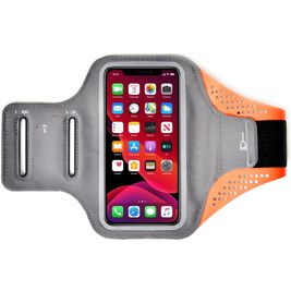 Mobigear Easy Fit Telefoonhouder Hardlopen Neopreen Sport Hoesje Sportarmband - Large - Oranje