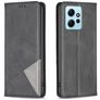 Mobigear Rhombus Slim Xiaomi Redmi Note 12 Hoesje Bookcase - Zwart