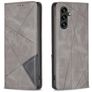 Mobigear Rhombus Slim Samsung Galaxy S25 FE Hoesje Bookcase - Grijs