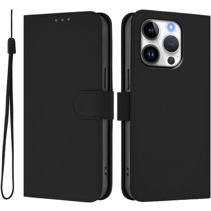 Mobigear Urban Wallet iPhone 16 Pro Hoesje Bookcase Portemonnee - Zwart