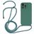 Mobigear Lanyard iPhone 14 Pro Siliconen Hoesje met koord - Groen
