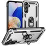 Mobigear Armor ring Samsung Galaxy A16 Hoesje Hardcase Backcover Shockproof met Ringhouder - Zilver
