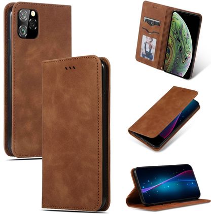 Mobigear Retro Slim iPhone 11 Pro Max Hoesje Bookcase - Bruin