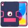 Mobigear ShieldStand iPad 10 (2022) Hoes Hard Kunststof,Siliconen Backcover + Standaard - Roze / Marineblauw