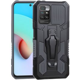 Mobigear Armor Stand Xiaomi Redmi 10 4G Hoesje Hardcase Backcover Shockproof met Standaard - Grijs