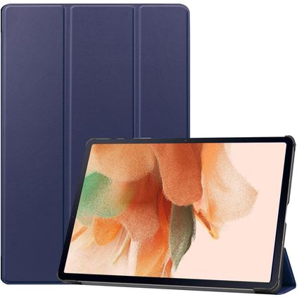 Mobigear Tri-Fold Samsung Galaxy Tab S7 FE Hoes Bookcase - Donkerblauw