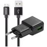 Mobigear Essentials Single USB Oplader Micro USB 1 Meter 12W 2.4A - Zwart