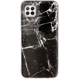Mobigear Marble Huawei P40 Lite Hoesje Flexibel TPU Backcover - Zwart