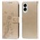 Mobigear Flowers Samsung Galaxy S25 Edge Hoesje Bookcase Portemonnee - Goud